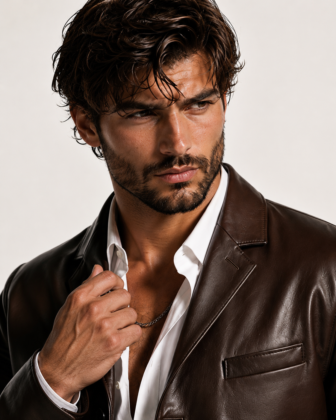 Brown Sheep Leather Bomber Jacket – Havaro by Daaran