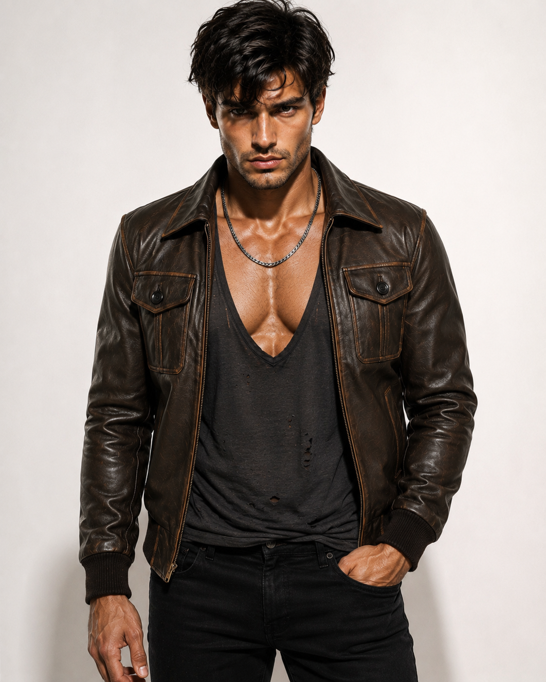 Men's B3 Sheepskin Bomber Flight Jacket | Daaran – front view