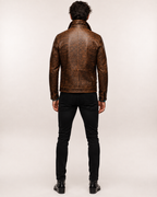 Talon Ridge Distressed Brown Leather Jacket