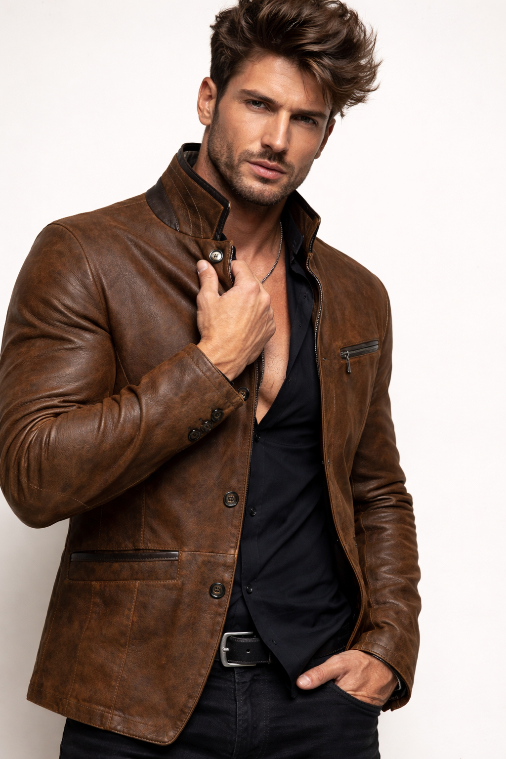 Roma Heritage Brown Leather Jacket