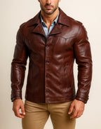 Roadsmith Brown Leather Bomber Jacket