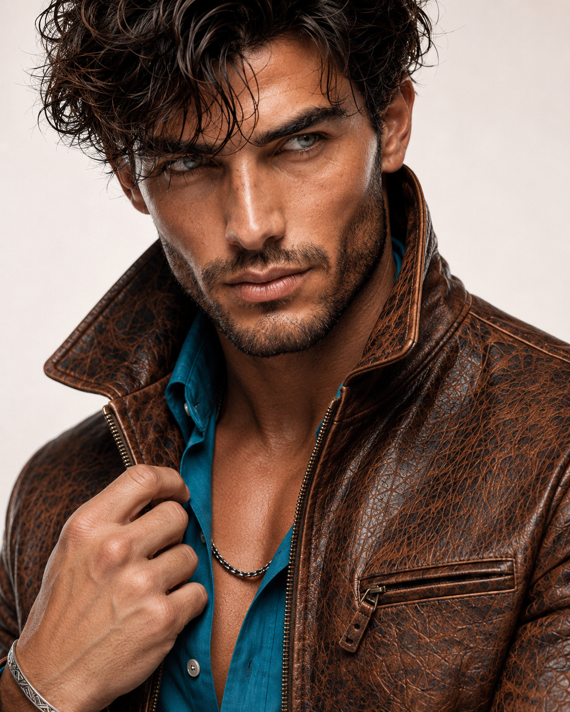 Talon Ridge Distressed Brown Leather Jacket