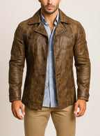 Roadsmith Brown Leather Bomber Jacket