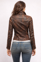 Sienna Women’s Brown Sheep Leather Jacket – Slim Fit Designer Leather Jacket