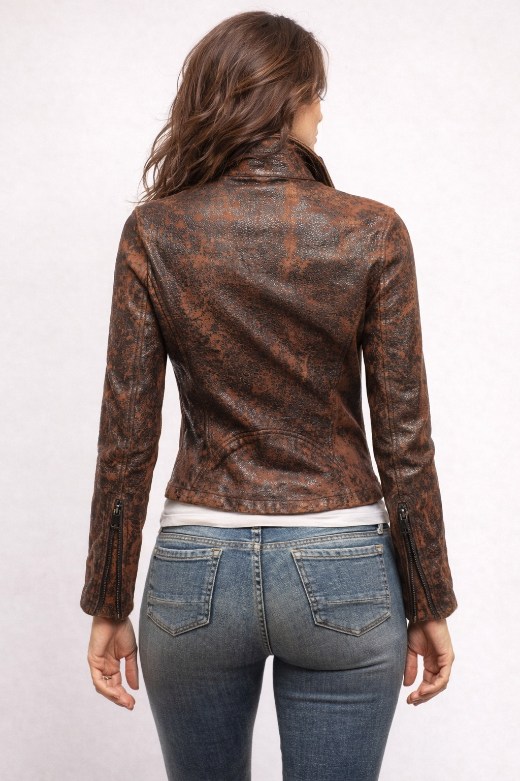 Sienna Women’s Brown Sheep Leather Jacket – Slim Fit Designer Leather Jacket