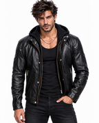 Midnight Rider Black Leather Moto Jacket
