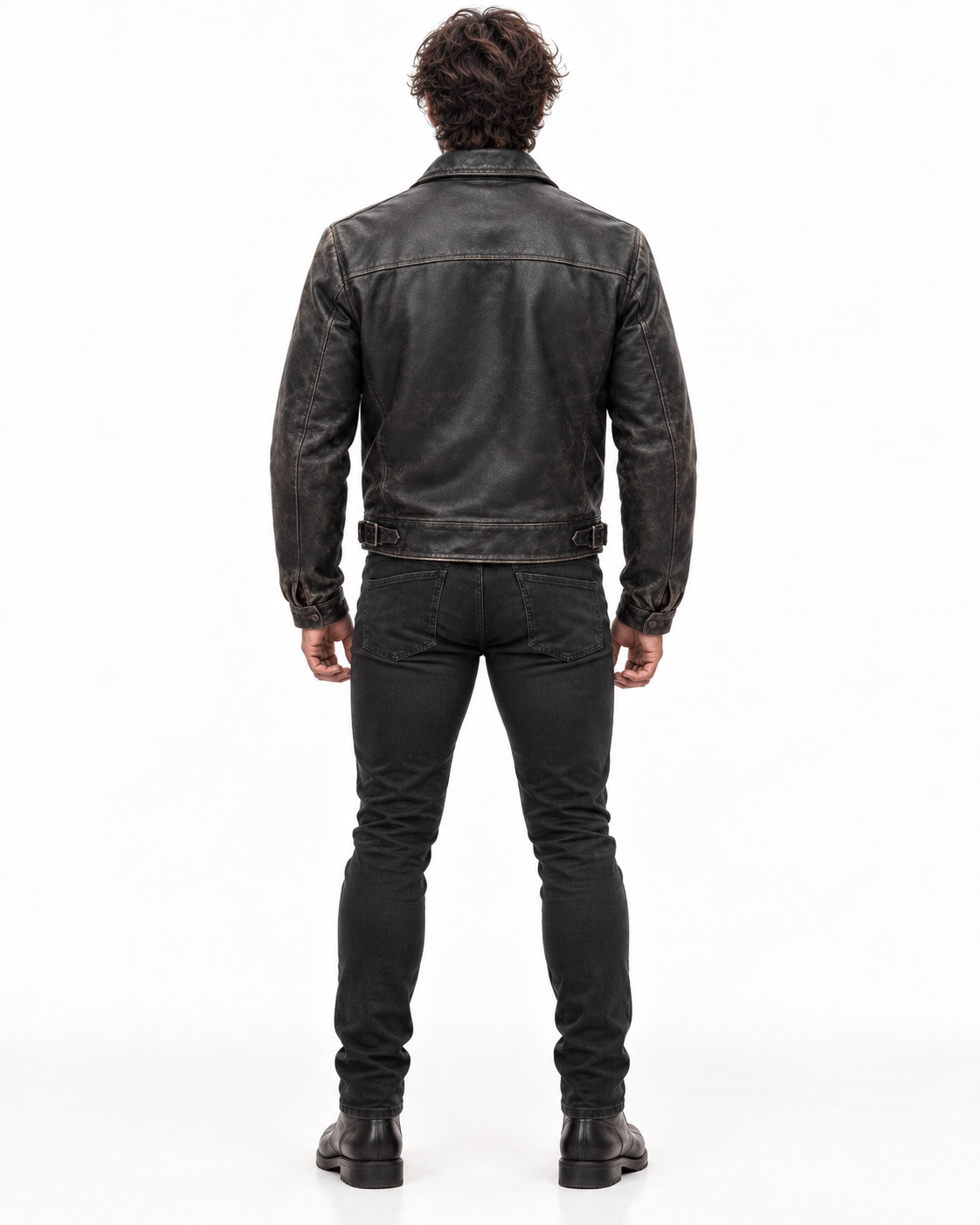 Darkstone Dark Brown Distressed Sheep Leather Jacket