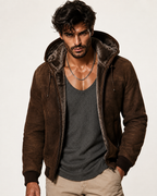 Alpine Nomad Brown Suede Leather Jacket