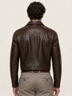 Ironwood Realm Distressed Brown Leather Jacket