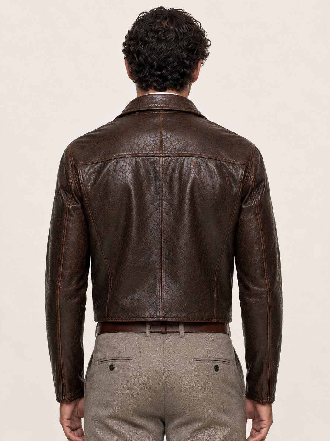 Ironwood Realm Distressed Brown Leather Jacket