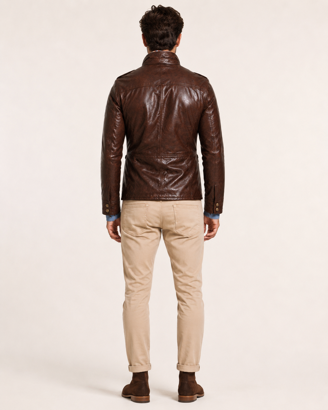 Brown Genuine Sheep Leather Jacket for Men - Daaran Wanderer