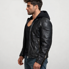 Midnight Rider Black Leather Moto Jacket