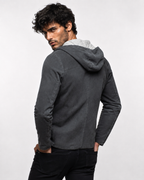 Elano Charcoal Gray Suede Leather Jacket