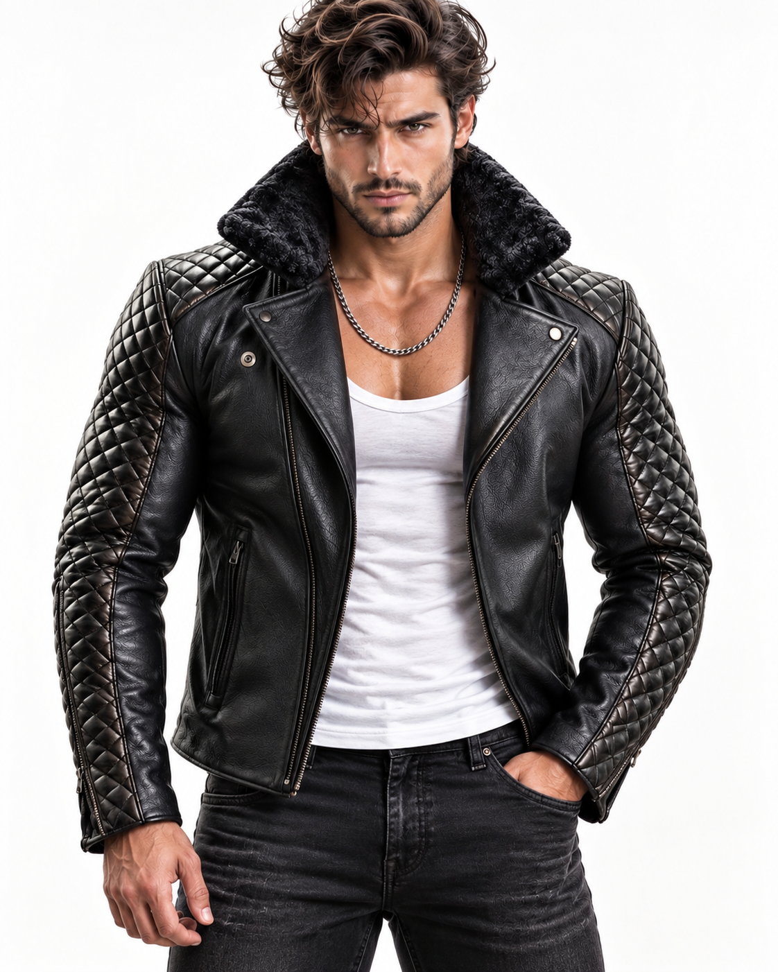 Onyx Dominion Black Leather Jacket