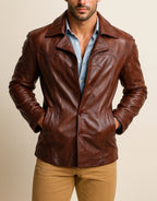 Roadsmith Brown Leather Bomber Jacket