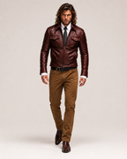 Burnished Bordeaux Sheepskin Jacket - Morvayn