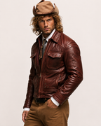 Burnished Bordeaux Sheepskin Jacket - Morvayn