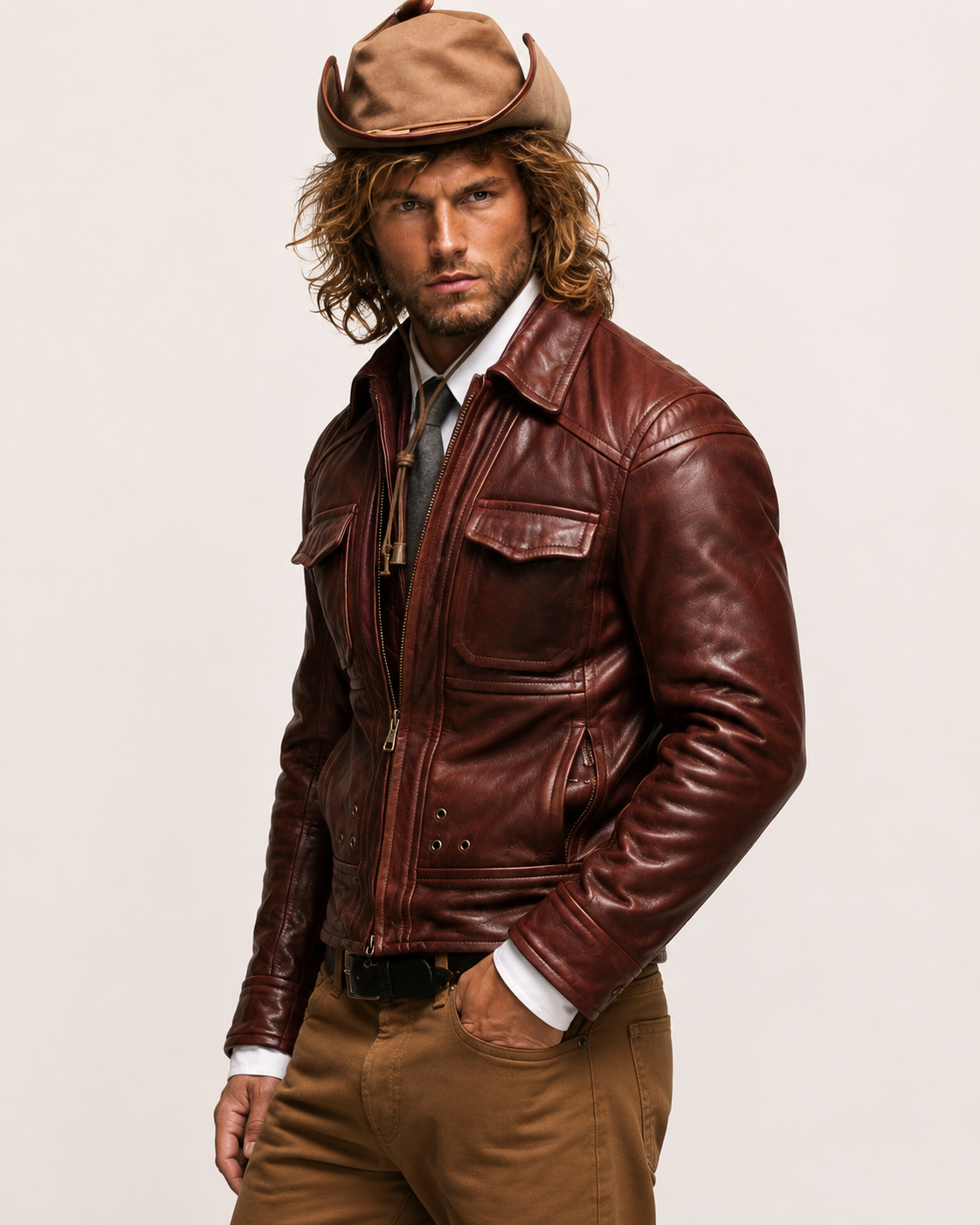 Burnished Bordeaux Sheepskin Jacket - Morvayn