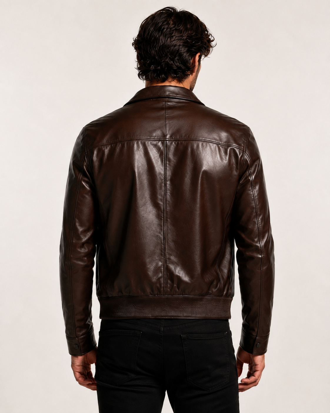 Brown Sheep Leather Bomber Jacket – Havaro by Daaran