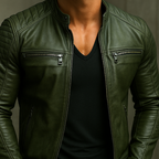 Urban Raider Brown Leather Biker Jacket