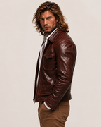 Burnished Bordeaux Sheepskin Jacket - Morvayn
