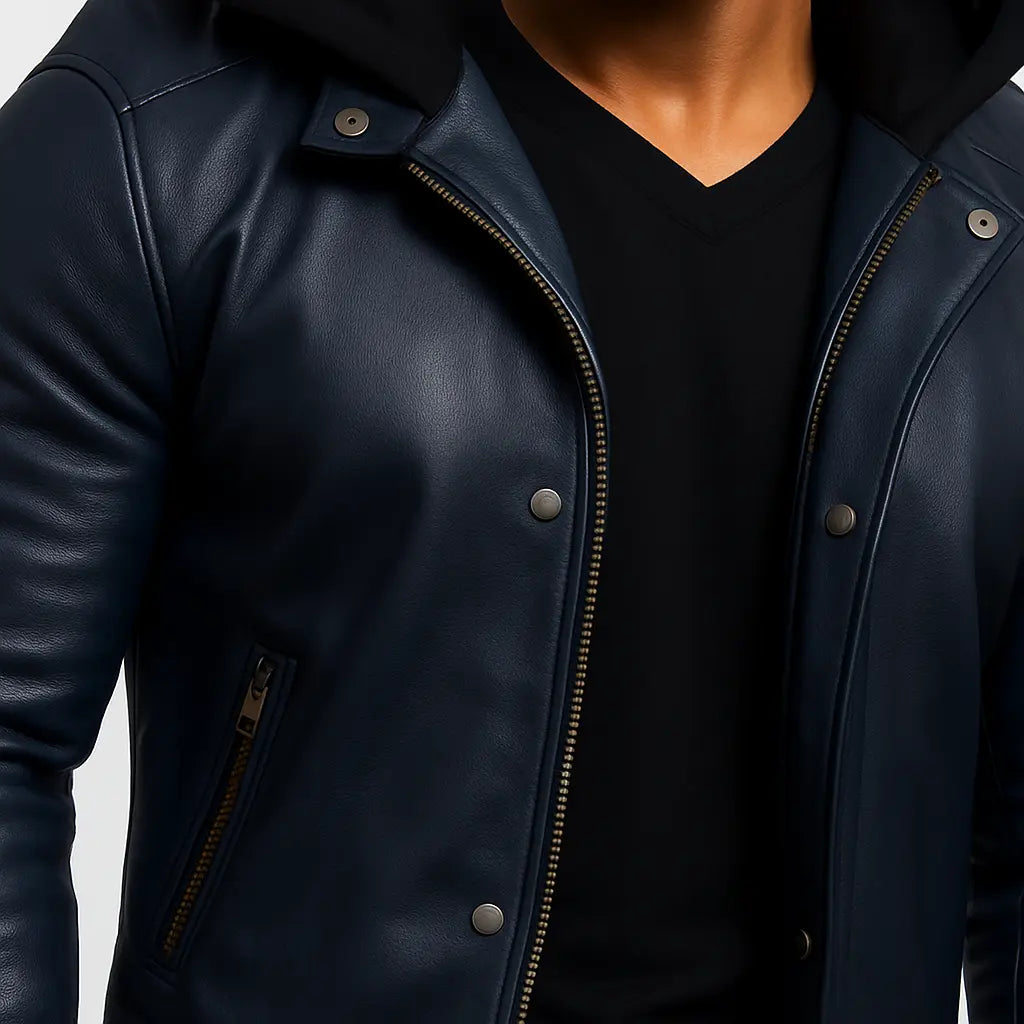 Midnight Rider Black Leather Moto Jacket