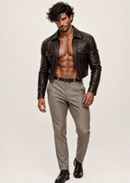 Ironwood Realm Distressed Brown Leather Jacket