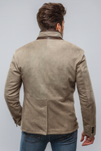Sandsworn Beige Suede Blazer Leather Jacket