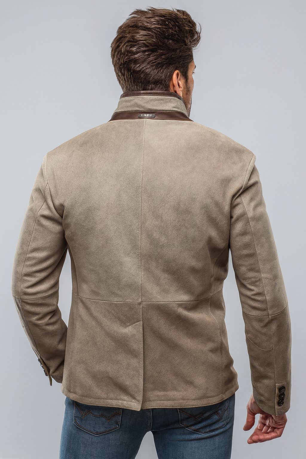 Sandsworn Beige Suede Blazer Leather Jacket