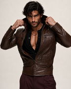 Varyn Slim Fit Moto Leather Jacket