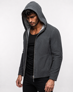 Elano Charcoal Gray Suede Leather Jacket