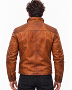 Dravenor by Daaran Cognac Burnished Leather Jacket