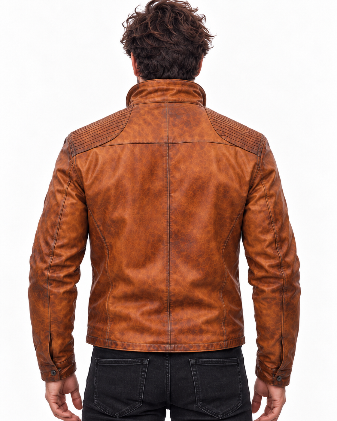 Dravenor by Daaran Cognac Burnished Leather Jacket