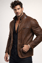 Roma Heritage Brown Leather Jacket