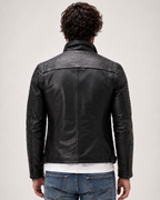 Urban Valor Black Leather Biker Jacket