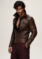 Varyn Slim Fit Moto Leather Jacket