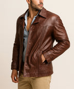 Roadsmith Brown Leather Bomber Jacket