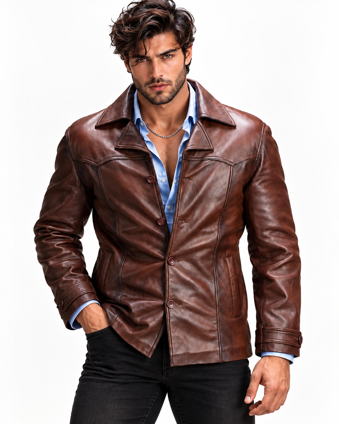 Roadsmith Brown Leather Bomber Jacket