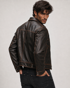 Ironwood Rider Vintage Brown Sheep Leather Western Jacket