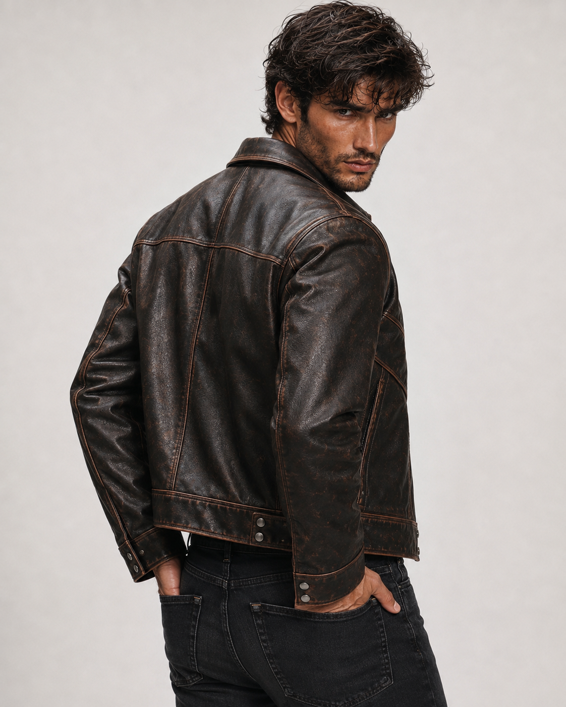 Ironwood Rider Vintage Brown Sheep Leather Western Jacket