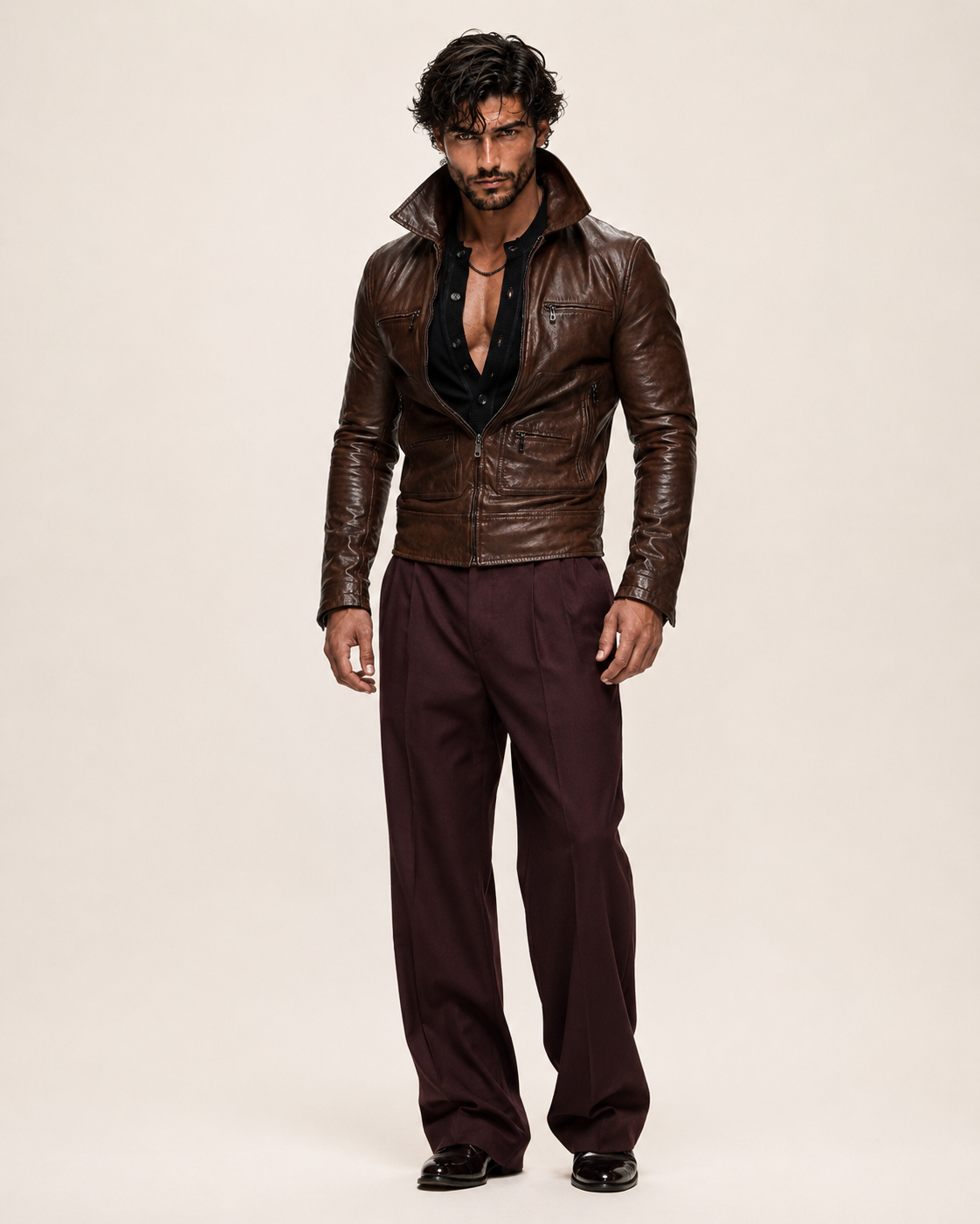 Varyn Slim Fit Moto Leather Jacket