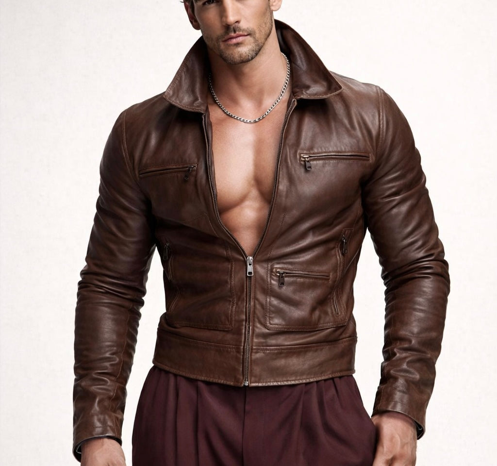 Varyn Leather Jacket – Men’s Slim Fit Moto Jacket