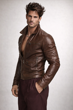 Varyn Leather Jacket – Men’s Slim Fit Moto Jacket