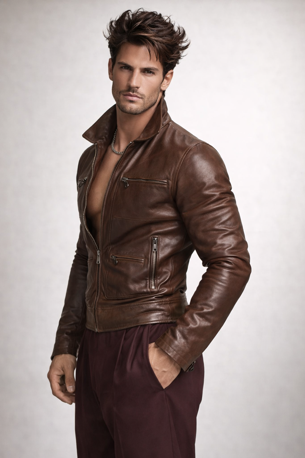 Varyn Leather Jacket – Men’s Slim Fit Moto Jacket