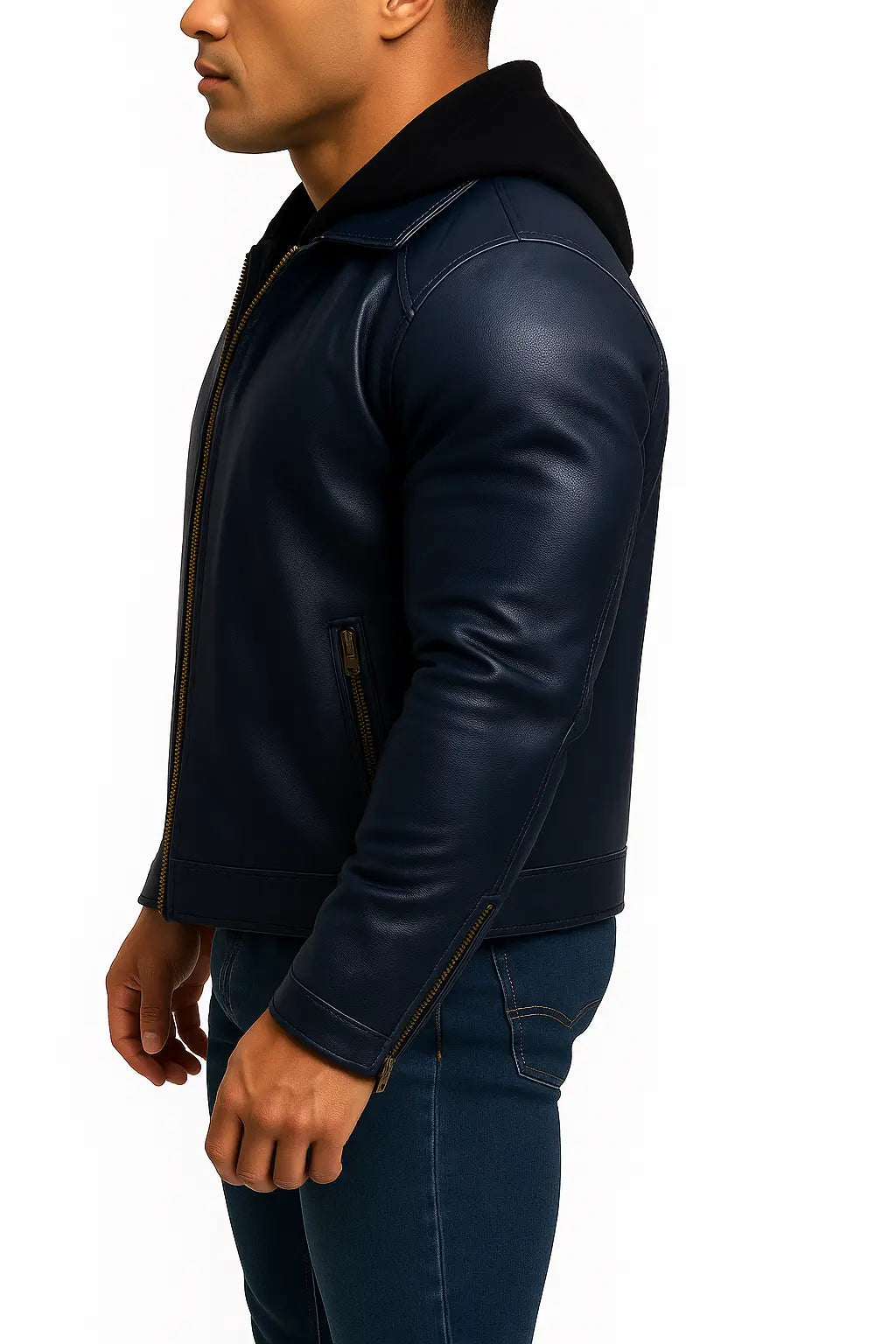 Midnight Rider Black Leather Moto Jacket