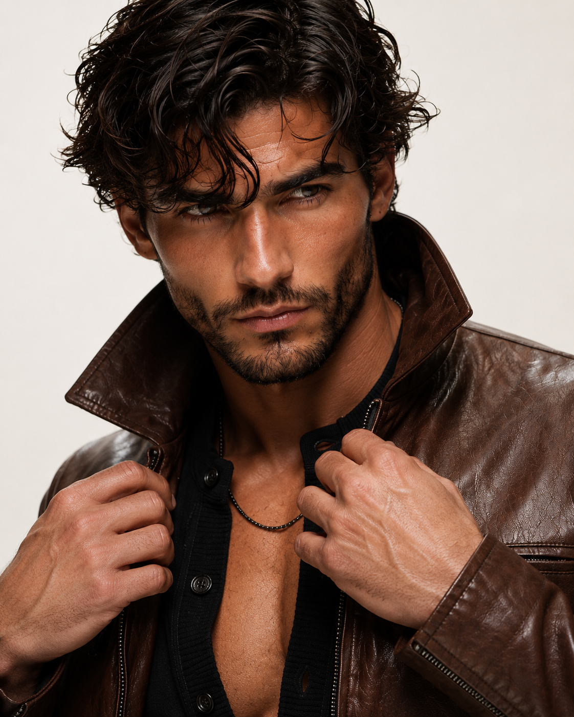 Varyn Slim Fit Moto Leather Jacket