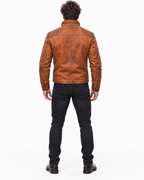 Dravenor by Daaran Cognac Burnished Leather Jacket