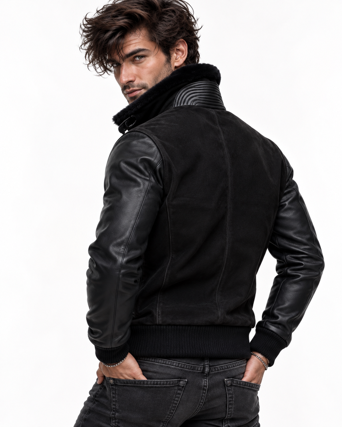 Blackout Valor Black Suede Leather Jacket