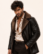 Eclipse Shearling Brown Leather Jacket