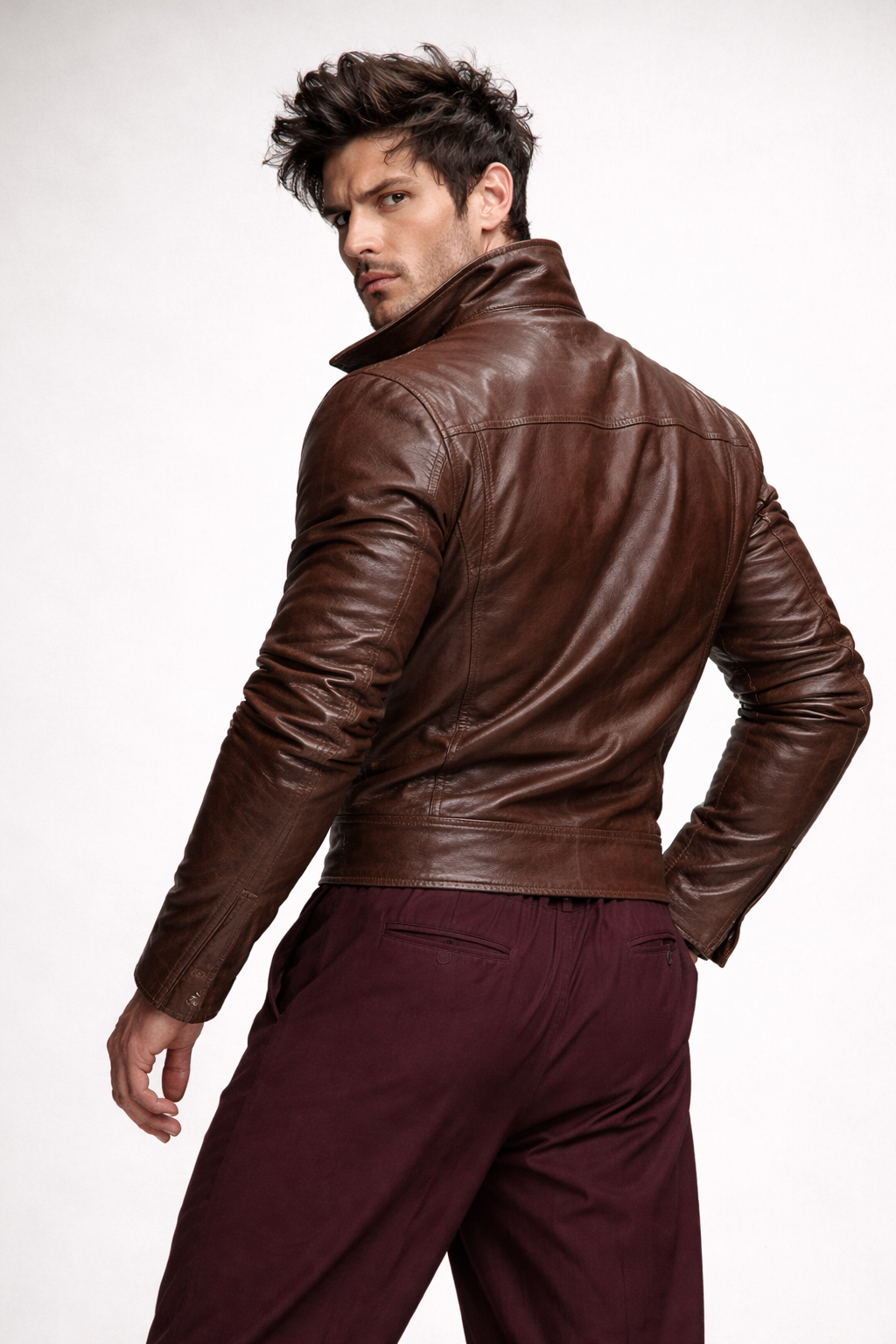 Varyn Leather Jacket – Men’s Slim Fit Moto Jacket